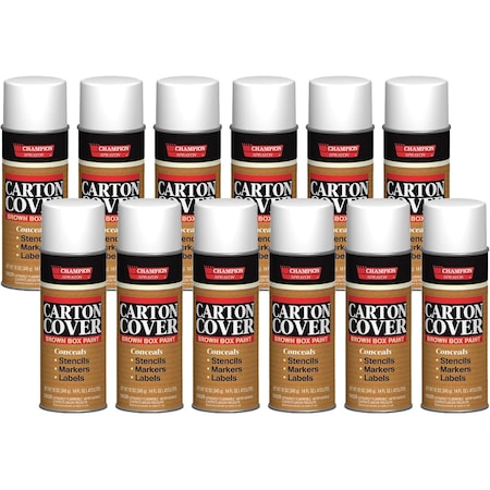 Chase Products Sprayon Carton Cover Brown Box paint net 12 oz. Case12 cans, 12PK 4380982